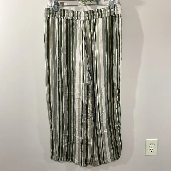 Max Jeans Soft Wide Striped Elastic Waistband Boho Pants M - Picture 5 of 15